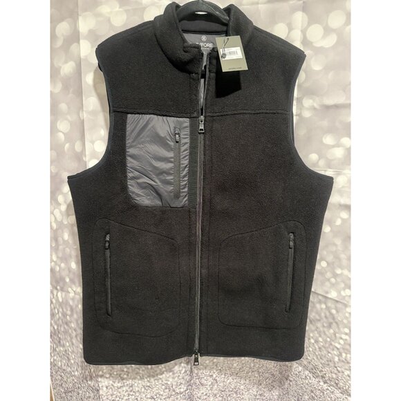 NWT G Fore Black Fleece Zip Up Vest G4MS22O16 - XL - Picture 5 of 5